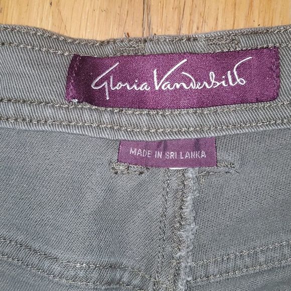 Gloria vanderbilt army green jeans size 14 pettie - Picture 3 of 6